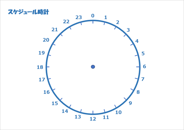 スケジュール時計のテンプレート