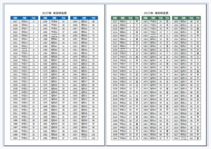 2027年 年齢早見表（生まれ年から確認・Excel無料テンプレート）
